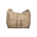 Laura Biagiotti beige polyester women's handbag with elegant design and practical handles, perfect for everyday use.