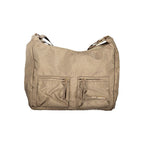 Laura Biagiotti beige polyester women's handbag with elegant design and practical handles, perfect for everyday use.