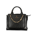 Black PVC women’s handbag by Laura Biagiotti with sleek design and top handle, stylish accessory for everyday use.