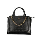 Black PVC women’s handbag by Laura Biagiotti with sleek design and top handle, stylish accessory for everyday use.
