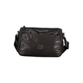 Black polyester women's handbag by Laura Biagiotti with sleek design and top handles, ideal for everyday use.