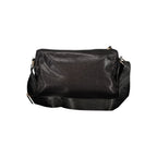 Black polyester women's handbag by Laura Biagiotti with sleek design and subtle branding, shown on a plain background.