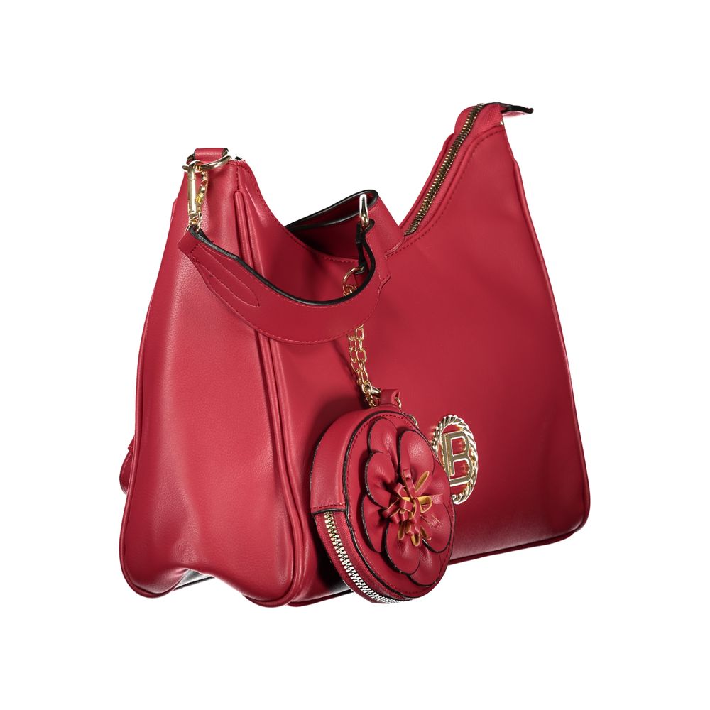 Laura Biagiotti Rosso PVC women’s handbag with sleek design and shoulder strap, featuring a structured silhouette and stylish details.
