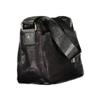 Laura Biagiotti black polyester women's handbag with sleek design and top handles, featuring elegant stitching and functional style.