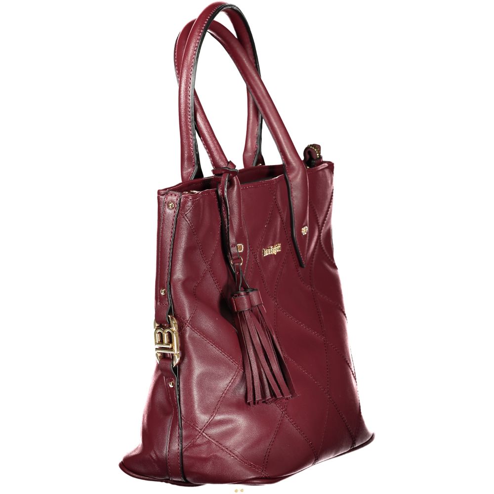 Laura Biagiotti Rosso PVC women's handbag with sleek design and top handle, showcasing modern style and durable material.