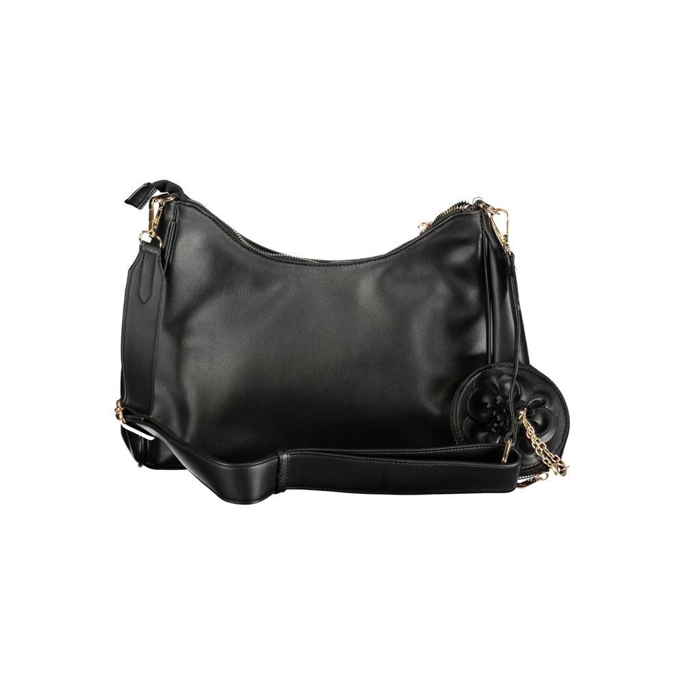 Laura Biagiotti Nero PVC women's handbag with sleek design and top handle, featuring a modern and stylish look.