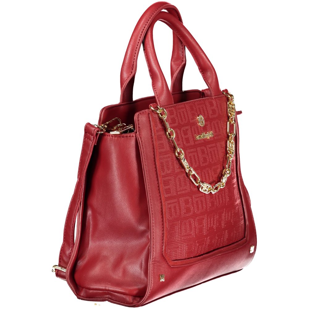 Red PVC Laura Biagiotti women's handbag with sleek design and top handle, featuring a stylish and modern accessory for everyday use.