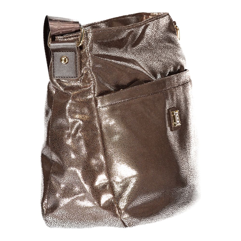Laura Biagiotti Bronzo polyester women's handbag with sleek design and top handle, featuring a stylish and functional accessory.