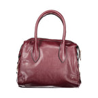 Laura Biagiotti Rosso PVC women's handbag with sleek design, top handle, and silver hardware for stylish everyday carry.