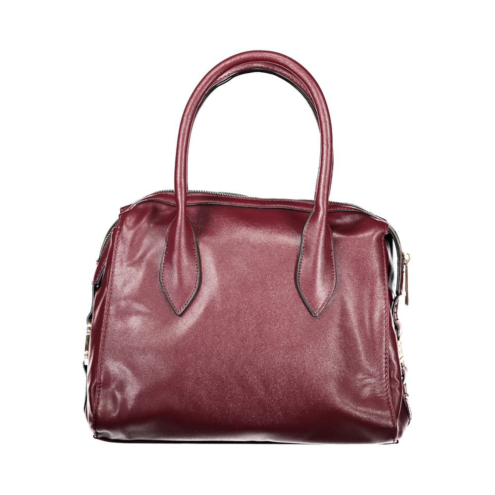 Laura Biagiotti Rosso PVC women's handbag with sleek design, top handle, and silver hardware for stylish everyday carry.