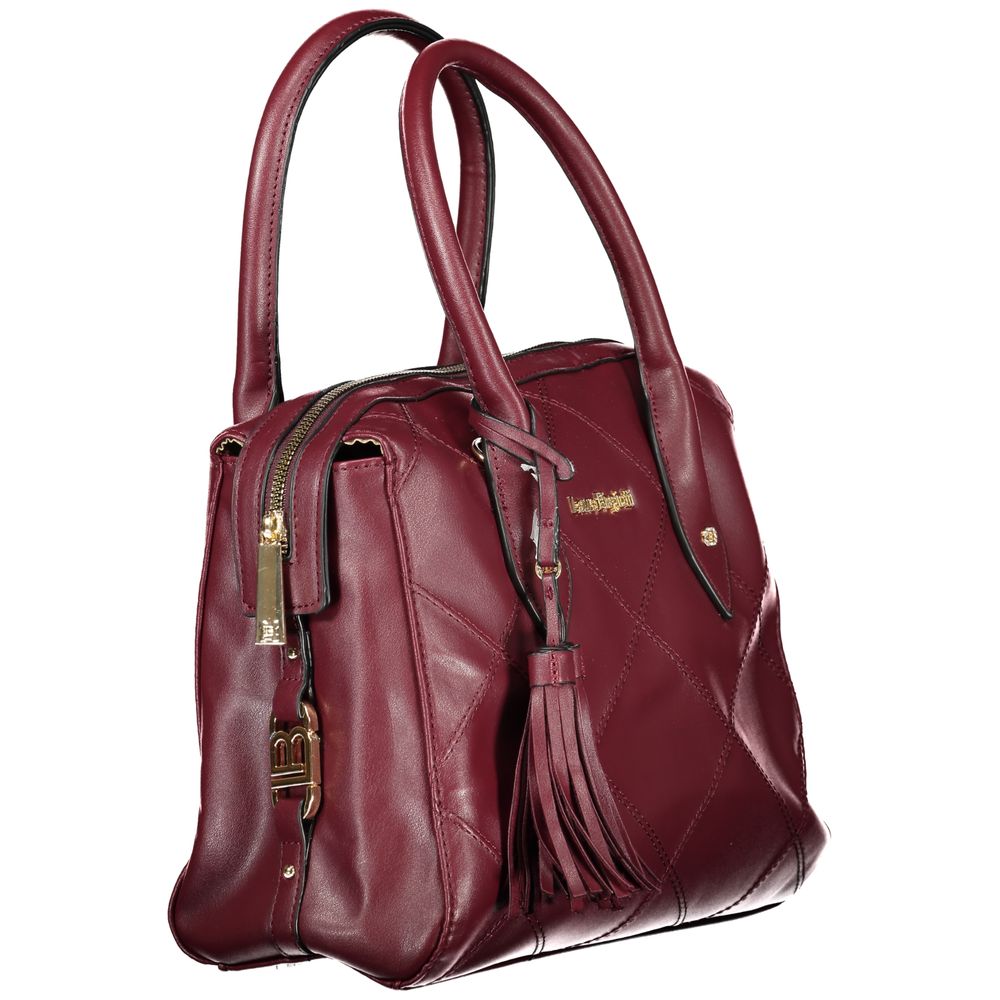Laura Biagiotti Rosso PVC women's handbag with sleek design and top handle, featuring a vibrant red color and modern style.