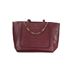 Laura Biagiotti Rosso PVC women's bag with sleek design and top handle, featuring bold red color and stylish accents.