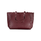 Laura Biagiotti Rosso PVC women's handbag with sleek design and silver hardware, stylish and lightweight accessory.
