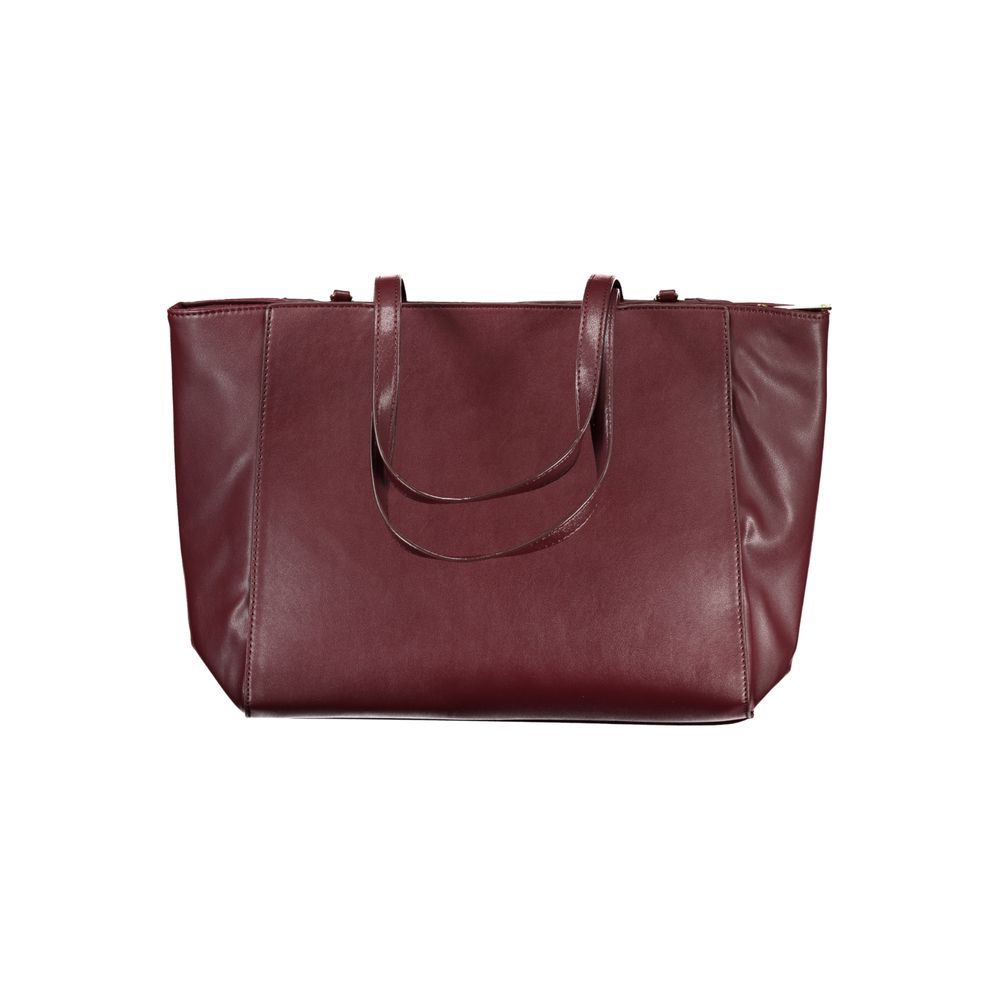 Laura Biagiotti Rosso PVC women's handbag with sleek design and silver hardware, stylish and lightweight accessory.