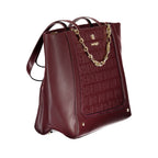 Laura Biagiotti Rosso PVC women's handbag with sleek design and top handle, featuring the brand's signature style.