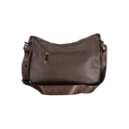 Laura Biagiotti brown PVC women's handbag with sleek design and top handle, stylish and functional accessory.