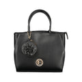 Laura Biagiotti Nero PVC women's handbag with sleek design and top handles, stylish accessory for everyday use.