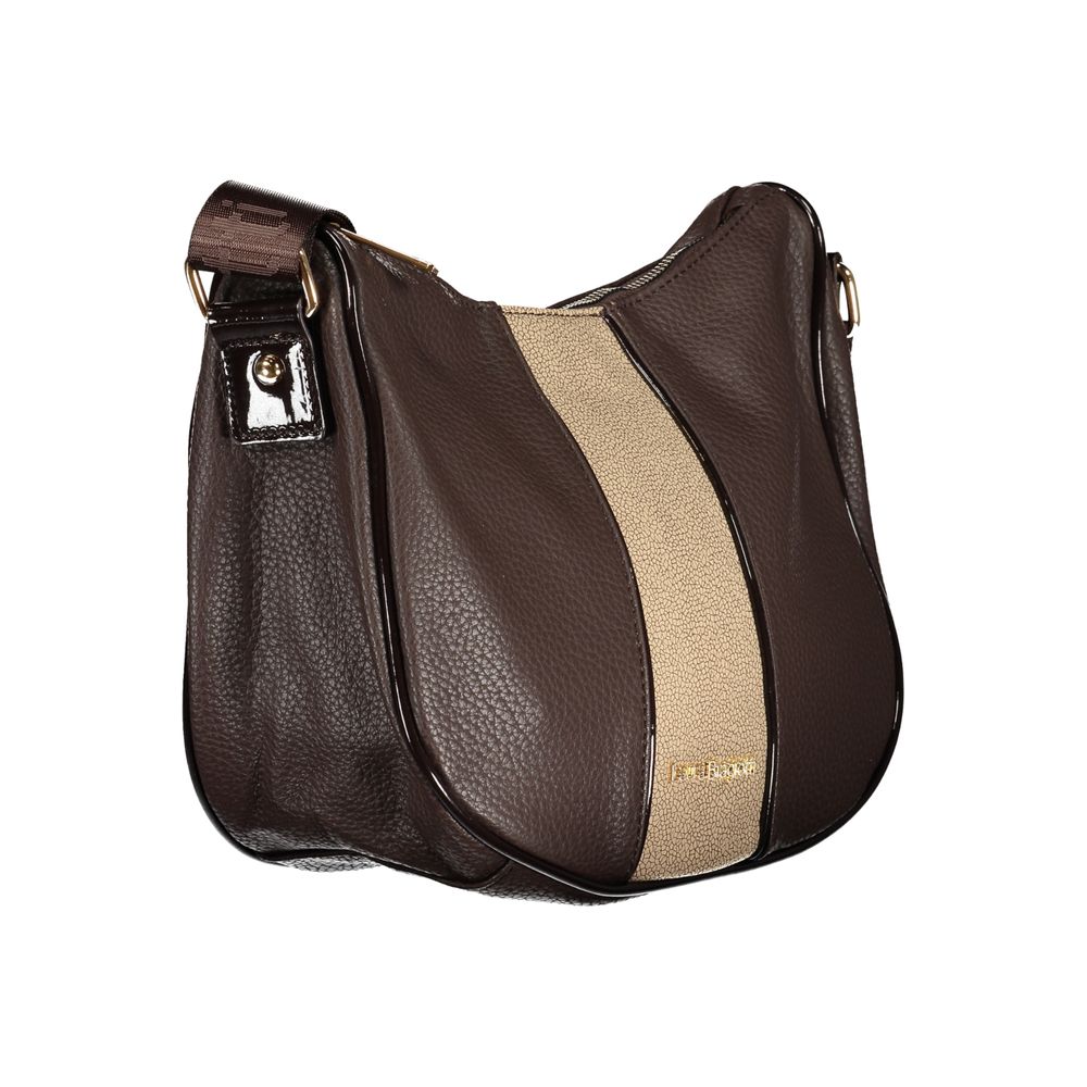 Laura Biagiotti brown PVC women's handbag with sleek design and shoulder strap, featuring a spacious interior and stylish look.