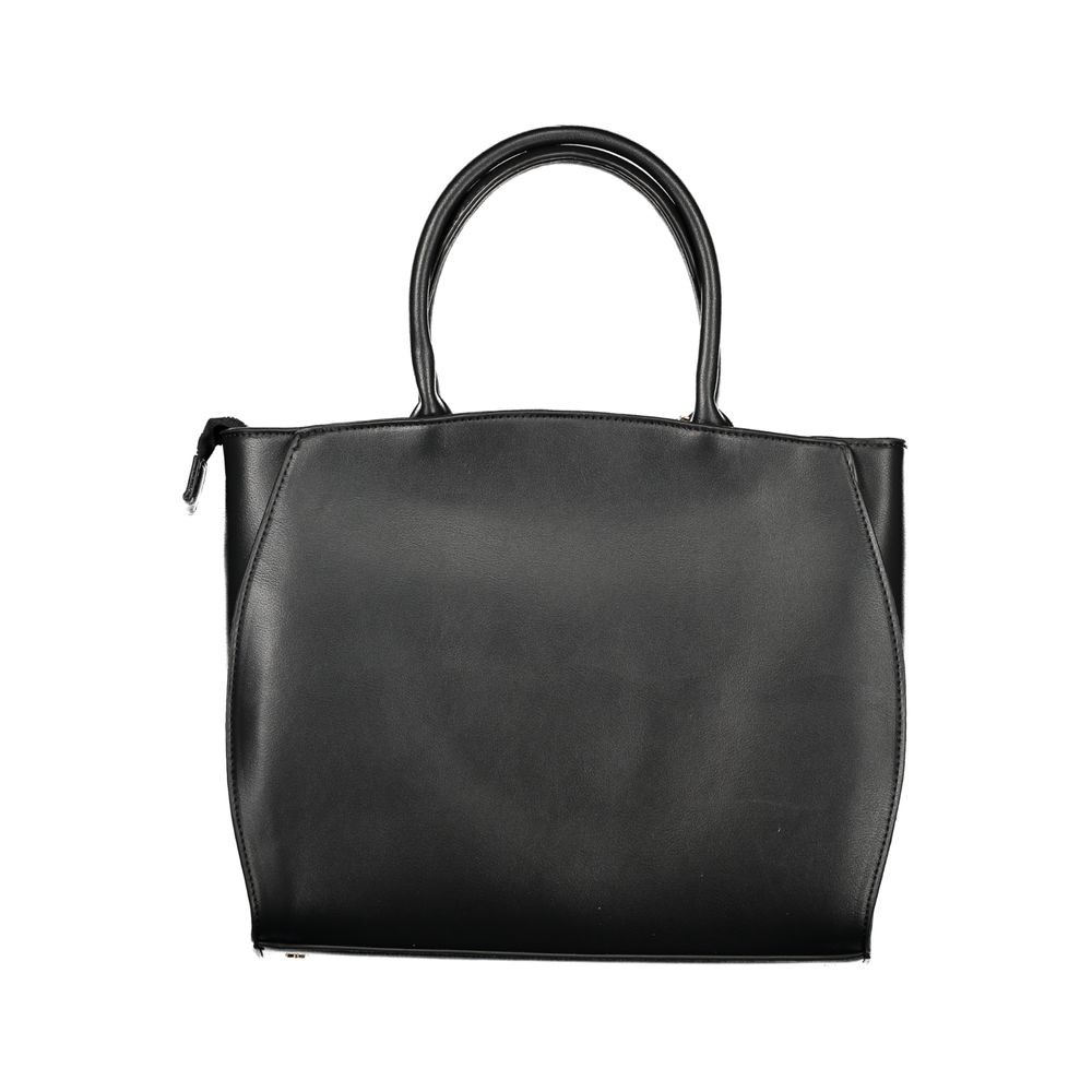 Black PVC Laura Biagiotti Nero women's handbag with sleek design and shoulder strap, stylish and functional accessory.