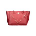 Laura Biagiotti Rosso PVC women's handbag with sleek design and top handle, featuring a vibrant red color and modern style.