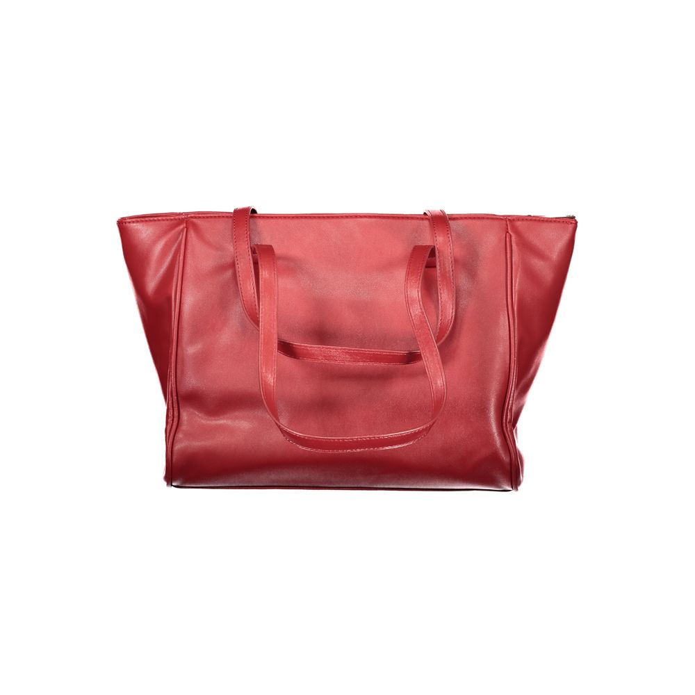Laura Biagiotti Rosso PVC women's handbag with sleek design and top handle, showcasing a stylish and modern accessory.