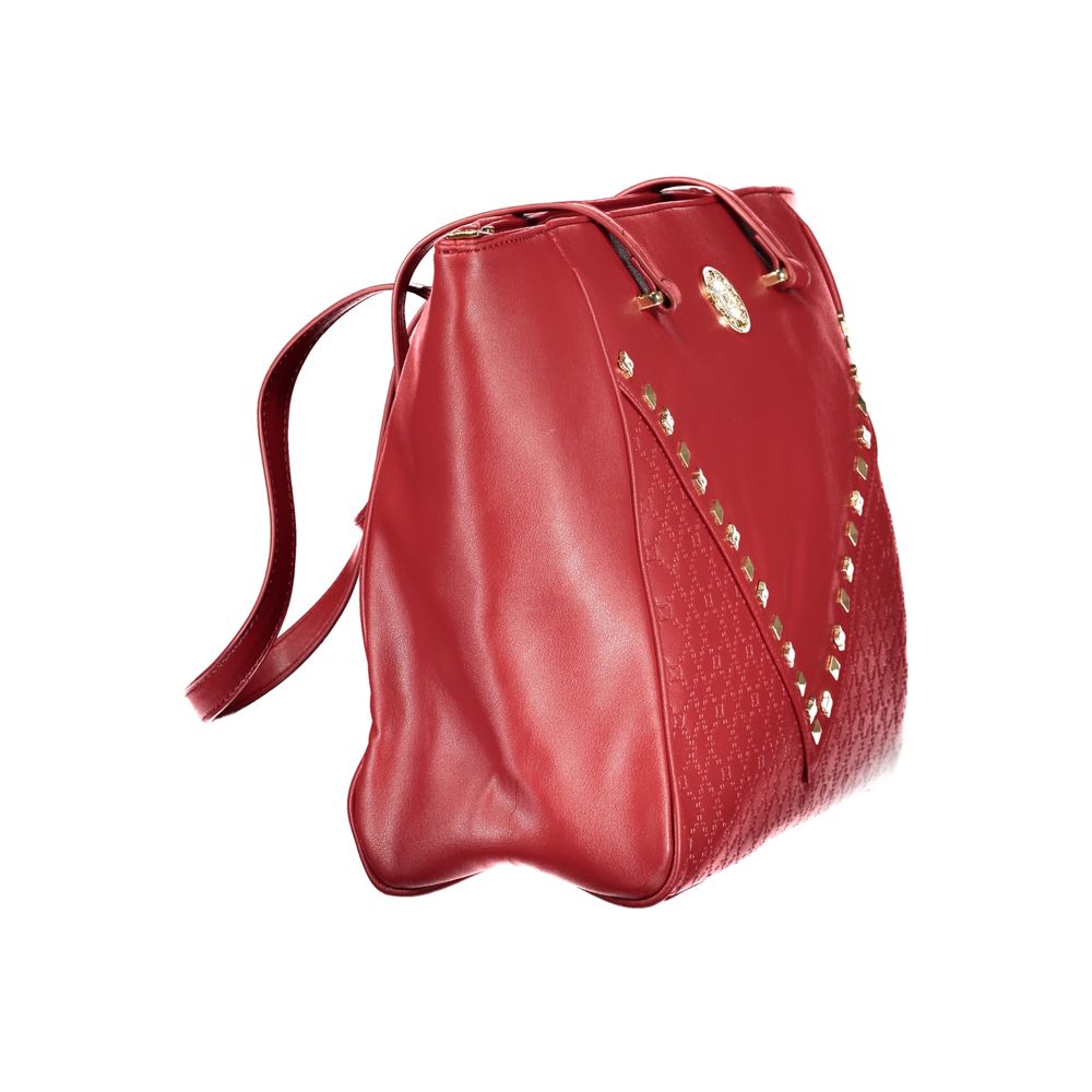 Laura Biagiotti Rosso PVC women's handbag with sleek design and top handles, featuring a stylish, modern look.