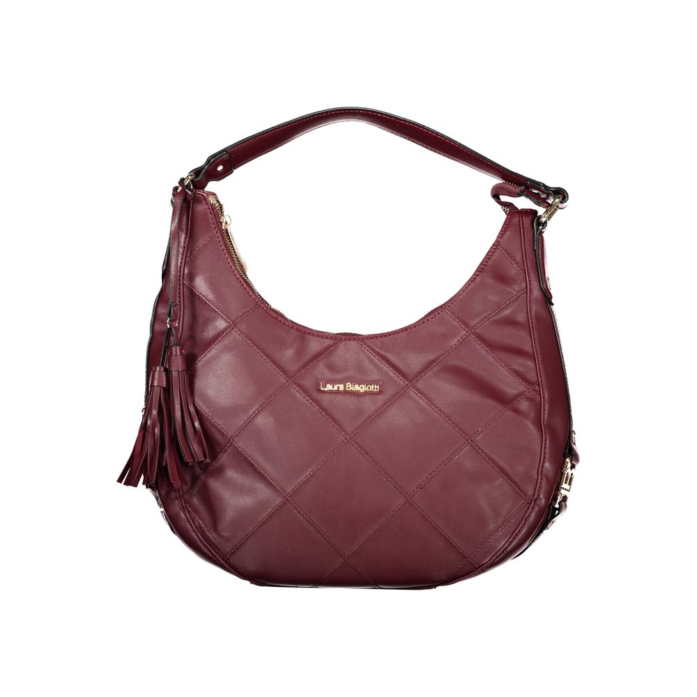 Laura Biagiotti Rosso PVC female handbag with top handle and sleek design, featuring a structured shape and stylish look.