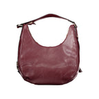 Laura Biagiotti Rosso PVC female handbag with top handles and sleek design, featuring a modern and elegant style.