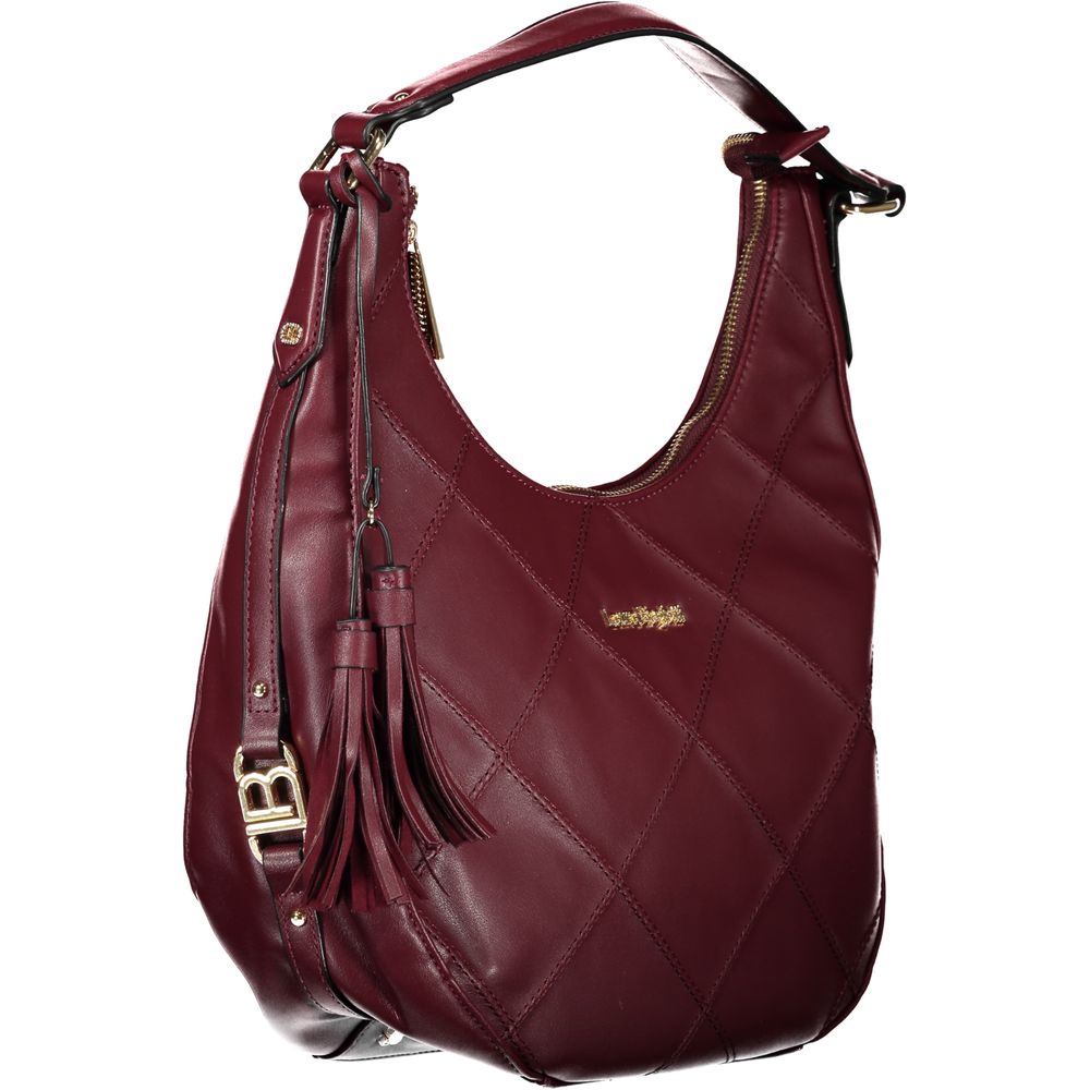 Laura Biagiotti Rosso PVC female handbag with top handle and sleek design, showcasing a stylish and modern accessory.