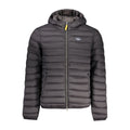 Black Armata Di Mare men's jacket made of poliammide, shown with front view and detailed fabric texture.