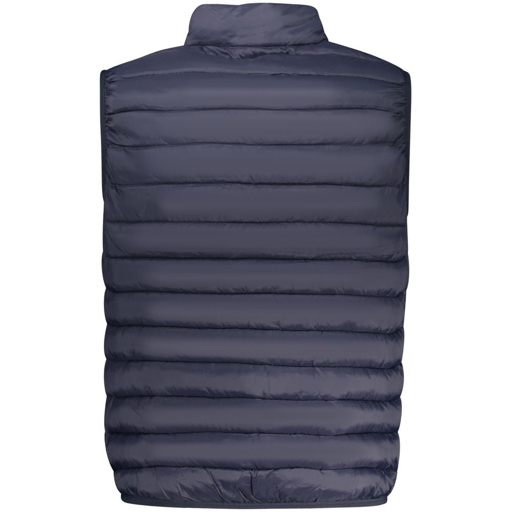 Armata Di Mare blue polyamide men's jacket displayed on a hanger, showcasing the lightweight, water-resistant design and modern style.