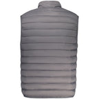 Armata Di Mare men's gray polyamide jacket displayed on a hanger, showcasing its sleek design and lightweight fabric.