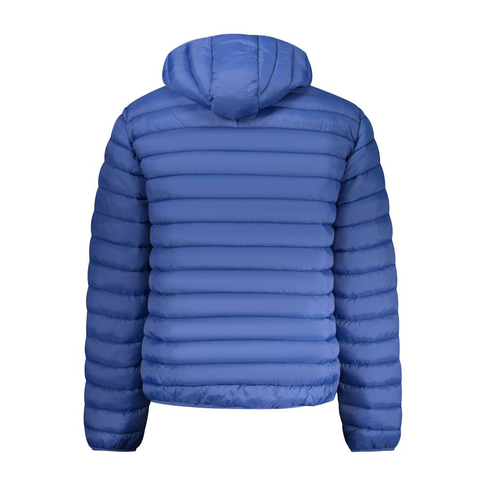 Armata Di Mare Blu Poliammide men's jacket with hood, front zipper, and multiple pockets, made of durable polyamide fabric.