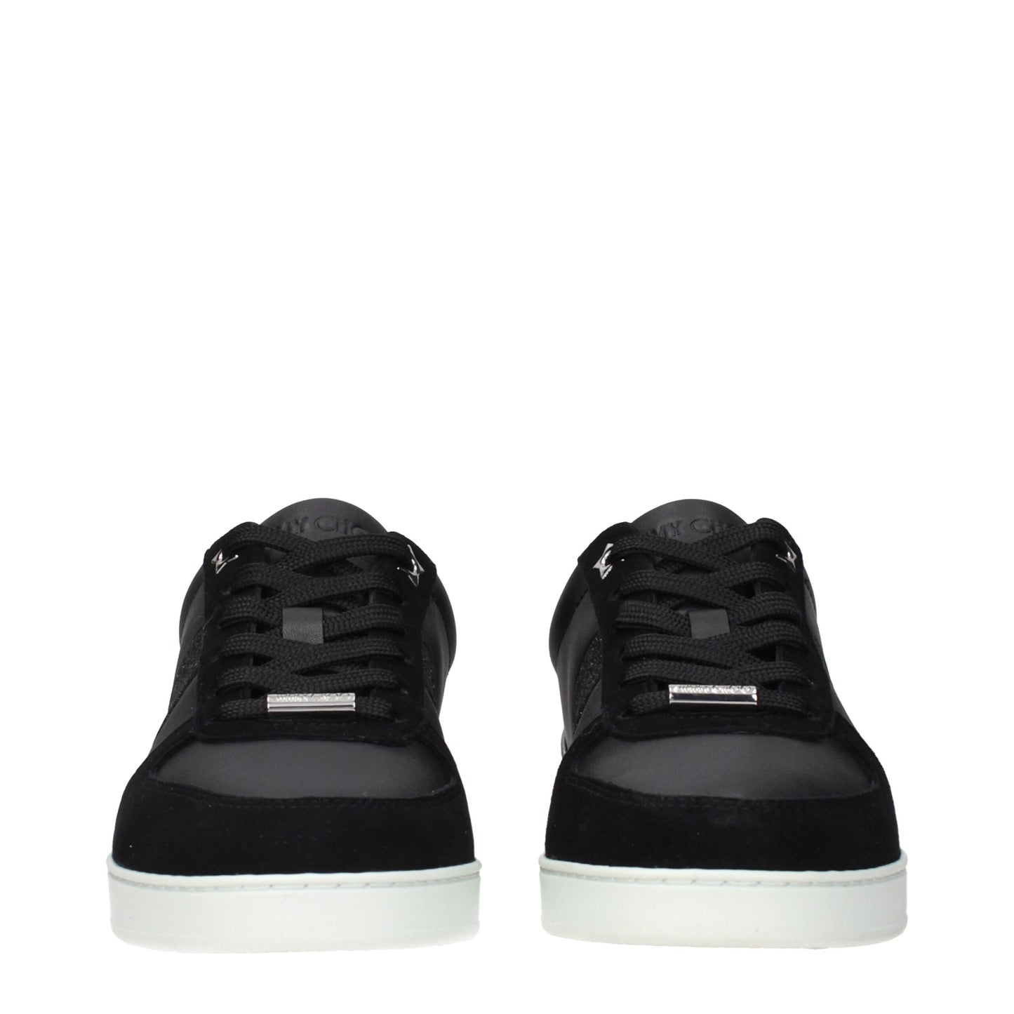 Jimmy Choo Black Leather Low Top Sneakers