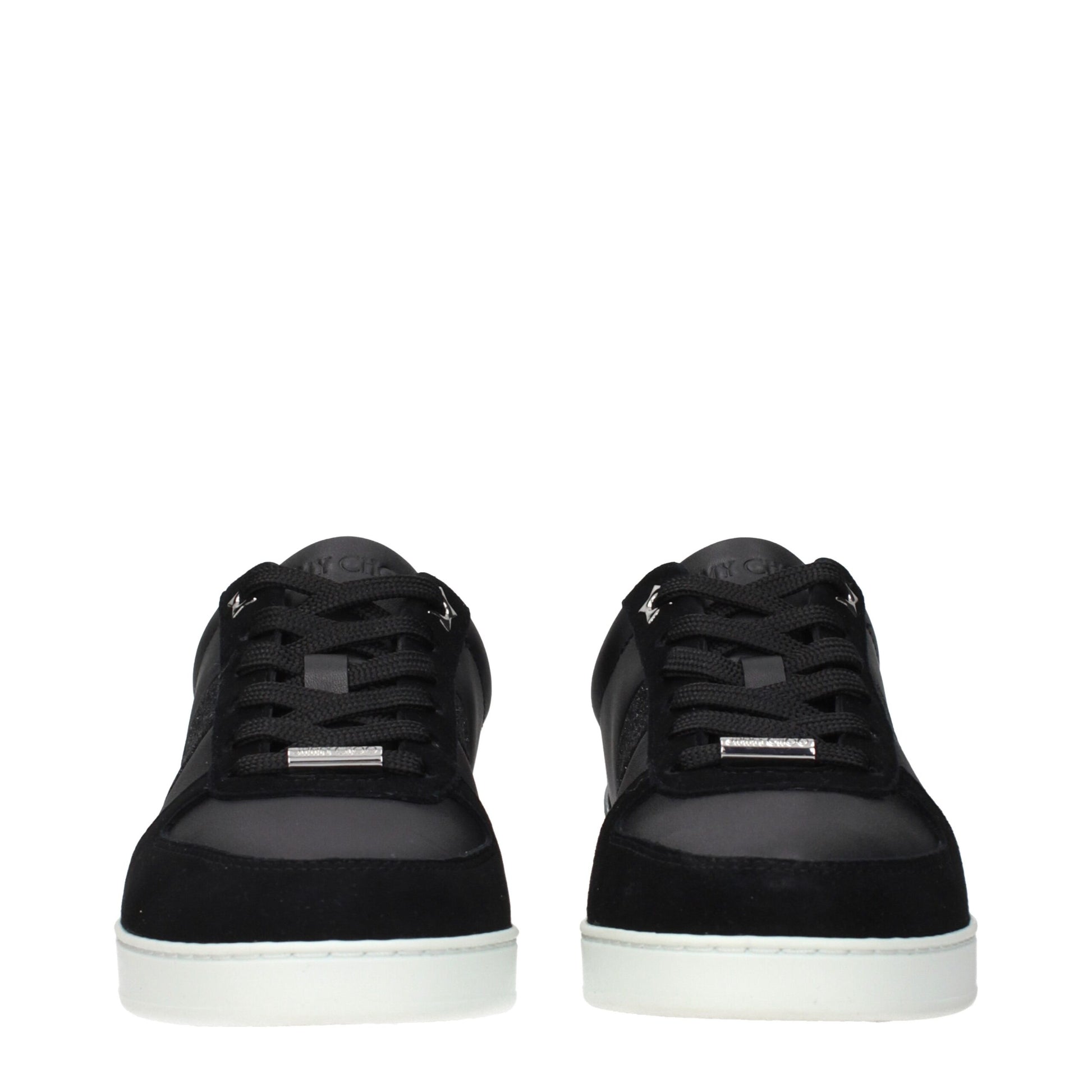 Jimmy Choo Black Leather Low Top Sneakers