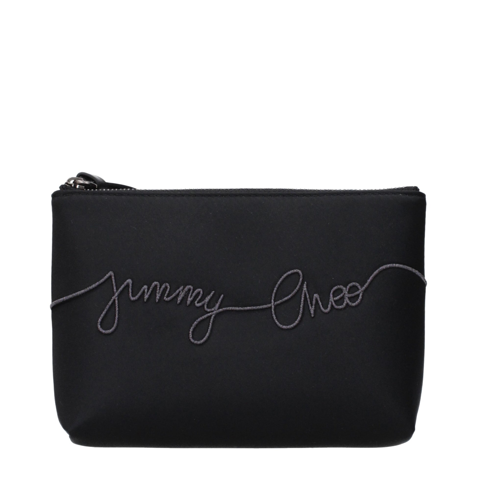 Jimmy Choo Black Satin Clutch Bag