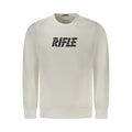 White cotton men's sweatshirt by Rifle featuring a classic crewneck design and comfortable fit.