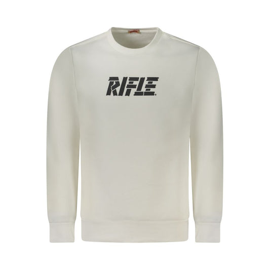 Rifle White Cotton Men Sweatshirt Rifle