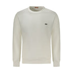 Blue cotton men's sweatshirt by Rifle, featuring a casual fit and soft fabric, shown with a close-up of the front design.