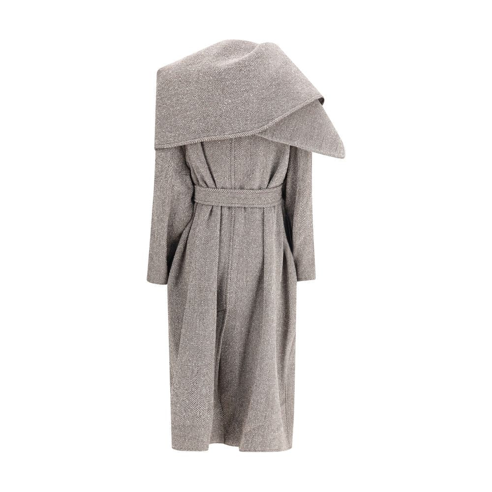 Ferragamo Brown Fleece Wool Coat Ferragamo