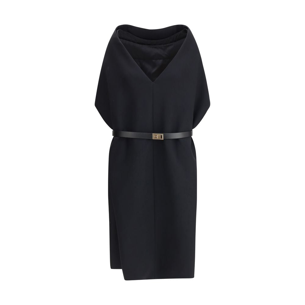 Ferragamo Black Viscose Casual Dress Ferragamo