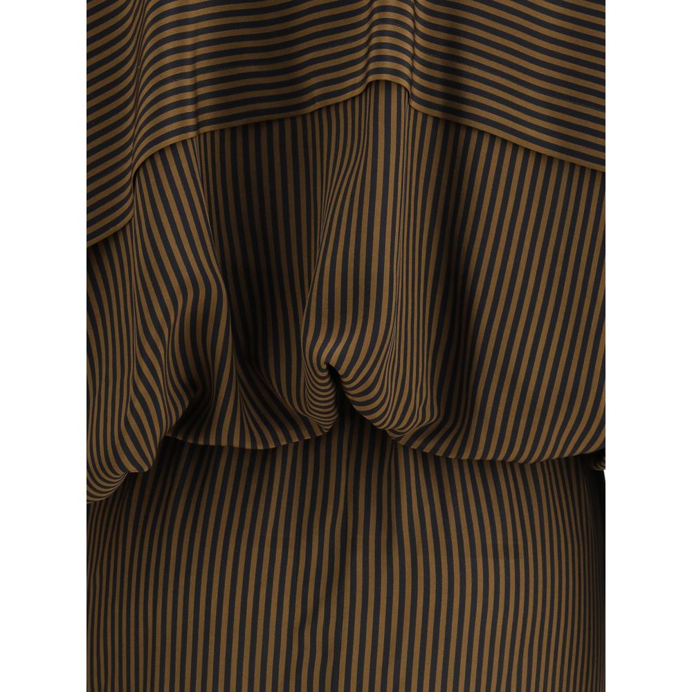 Multicolor silk casual dress by Petar Petrov, featuring a stylish design and flowing fabric, perfect for everyday wear.