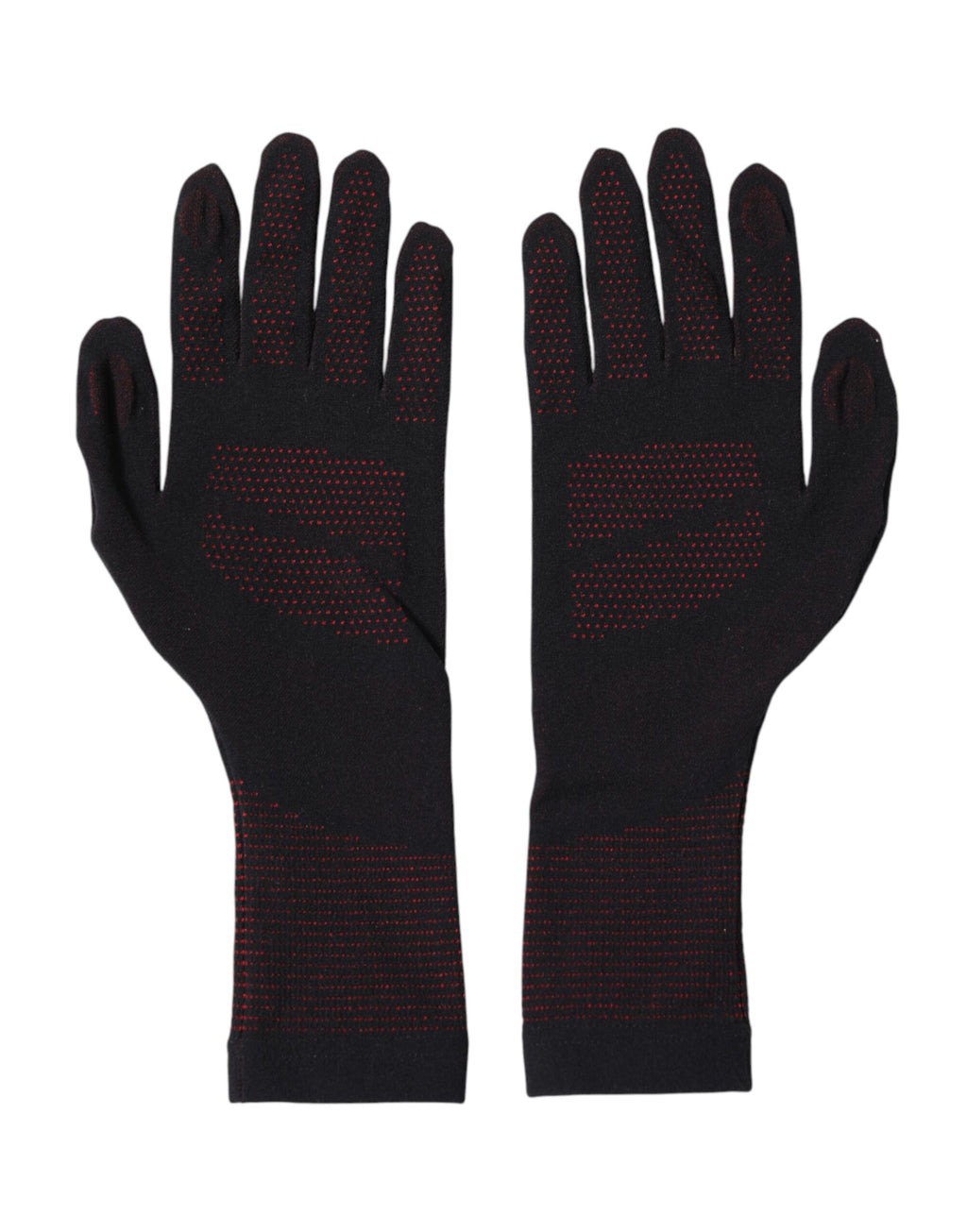 Dolce & Gabbana Black DG Logo Cotton Hands Mitten Men Gloves - Eljoys Fashion 