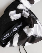 Dolce & Gabbana Black White DG Logo Silk 1 Pair Wristband - Eljoys Fashion 