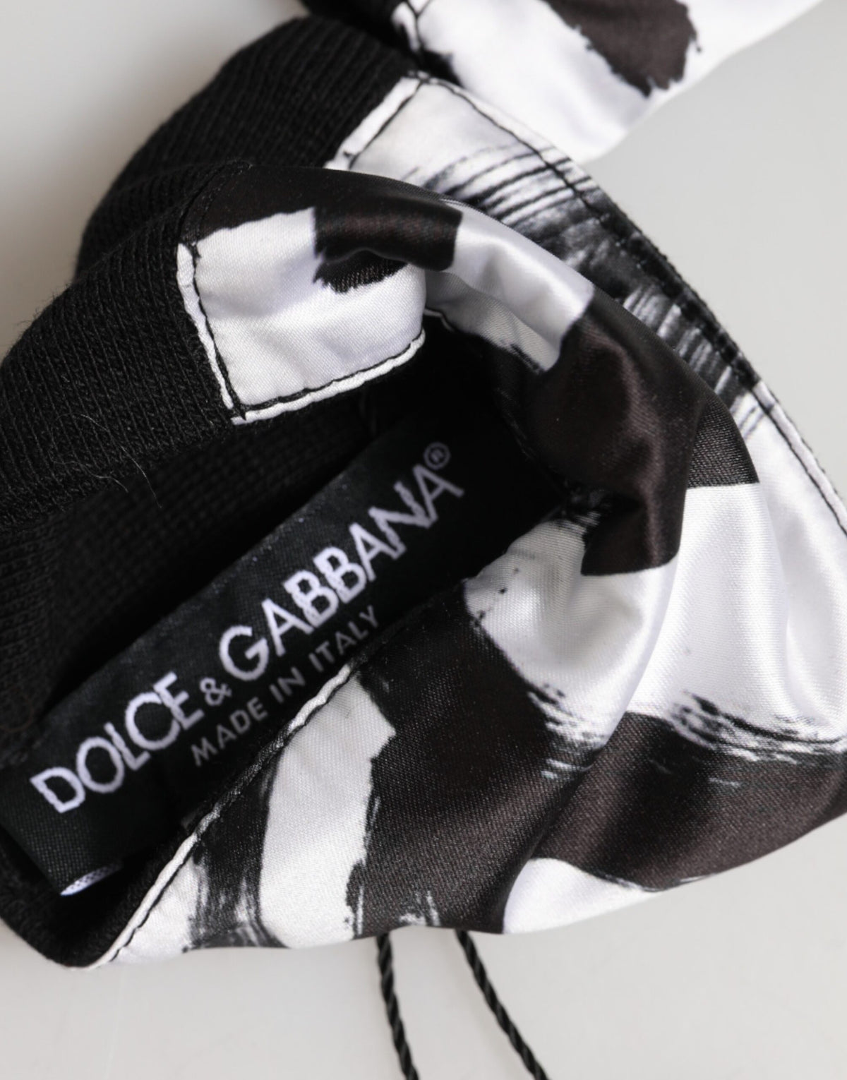 Dolce & Gabbana Black White DG Logo Silk 1 Pair Wristband - Eljoys Fashion 