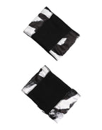 Dolce & Gabbana Black White DG Logo Silk 1 Pair Wristband - Eljoys Fashion 