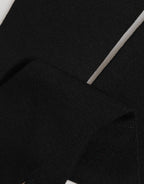 Dolce & Gabbana Black Virgin Wool Knitted Fingerless Men Gloves - Eljoys Fashion 