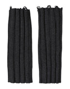 Dolce & Gabbana Dark Gray Virgin Wool Knitted Fingerless Gloves