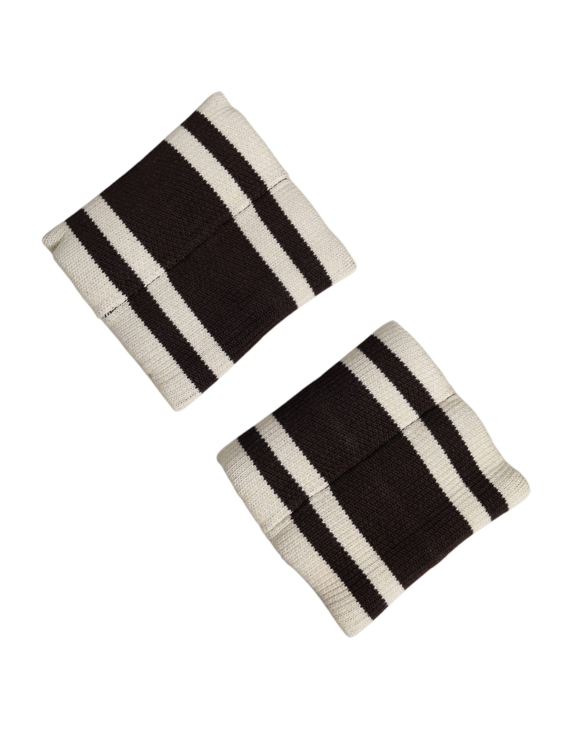 Dolce & Gabbana Black White DG Logo Cotton 1 Pair Wristband