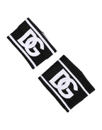 Dolce & Gabbana Black White DG Logo Cotton 1 Pair One Wristband - Eljoys Fashion 